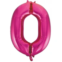 #0 Magenta 34" Foil Balloon