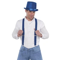 Neon Blue Suspenders