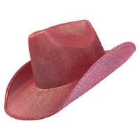 Adults Pink Shimmer Cowboy Hat