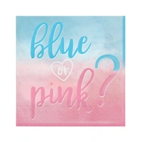 The Big Gender Reveal Paper Napkins (33cm) - Pk 16