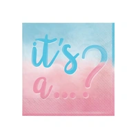 The Big Gender Reveal Paper Napkins (12cm) - Pk 17