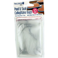 Peel & Seal Clear Cellophane Bags (13x7.5cm) - Pk 125