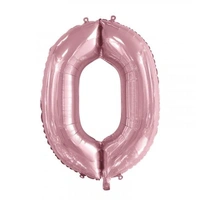 Number 0 Light Pink Foil Balloon (86cm)*