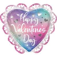 Valentine's Day Ombre Intricates SuperShape Foil (58x53cm)