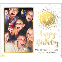 30th Birthday Glitterati MDF Photo Frame*