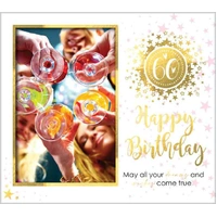 60th Birthday Glitterati MDF Photo Frame