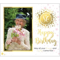 80th Birthday Glitterati MDF Photo Frame