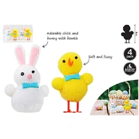 Easter Chicks & Bunnies Figure (5cm) - Pk 4