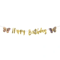 Butterfly Shimmer Birthday Banner (2.13m)