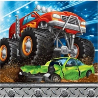 Monster Truck Rally Paper Napkins - Pk 16