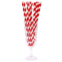 Cherry Red Paper Straws - Pk 50