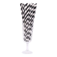 Midnight Black Paper Straws - Pk 50