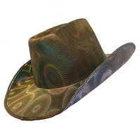 Holographic Silver Cowboy Hat