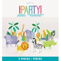 Animal Safari Table Decor Kit - Pk 5