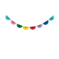 Colourful Scalloped Paper Fan Garland (2.43m)