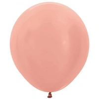 46cm Metallic Rose Gold Latex Balloons - Pk 25