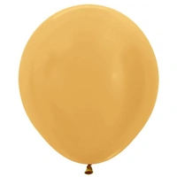 46cm Metallic Gold Latex Balloons - Pk 25