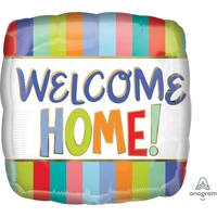 Welcome Home Striped Square Foil Balloon (43cm)