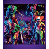 Creepy Carnival UV Reactive Backdrop Scene Setter (1.6x3.2m)