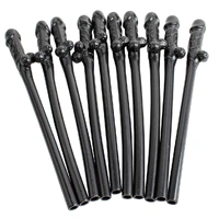 Novelty Willie Black Plastic Drinking Straws - Pk 10