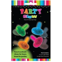 Asstd. Glow In The Dark Spinning Tops - Pk 4