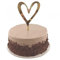 Gold Heart Cake Topper