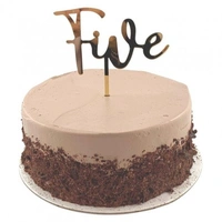 "Five" Gold Cake Topper*