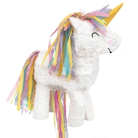 White Pastel Unicorn 3D Pull Pinata