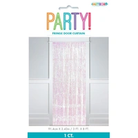 Iridescent Fringed Foil Curtain (91x243cm)