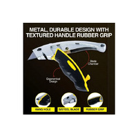 Knife Utility Manual Lock Includes 6 Replaceable Blades