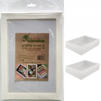 Medium White Grazing Boxes (36x25x8cm) - Pk 2