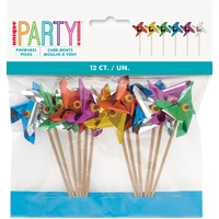 Assorted Pinwheel Cocktail Picks - Pk 12