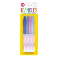 Iridescent Birthday Candles - Pk 12