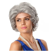 Curly Grey Old Lady Wig