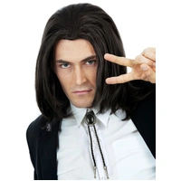 Shoulder-Length Black Wig