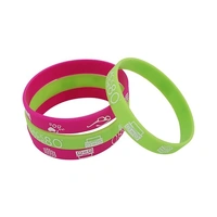 Back to the 80s Neon Rubber Wristbands - Pk 4