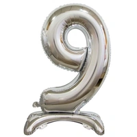 76cm Silver Number 9 Standing Foil Balloon*