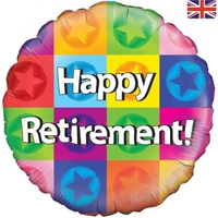 Retirement Rainbow Star Round Foil Balloon (18in.)