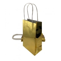 Paper Party Bag - Metallic Gold - Pk 5