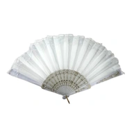 White Lace Folding Fan