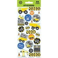 Construction Theme Sticker Sheet - Pk 50