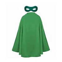 Children's Green Cape & Mask