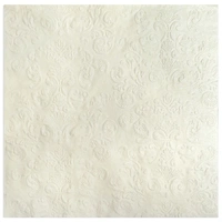 Embossed White Paper Napkins - Pk 20