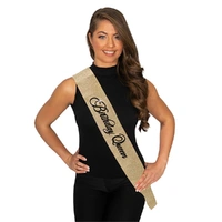 Birthday Queen Gold Sash