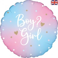 Bright Pastel Gender Reveal Holographic Foil Balloon (45cm) Pk 1