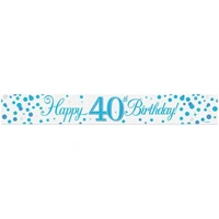 Sparkling Fizz 40th Blue Banner (270cm) Pk 1