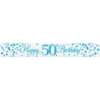 Sparkling Fizz 50th Blue Banner (270cm) Pk 1