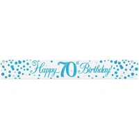 Sparkling Fizz 70th Blue Banner (270cm) Pk 1