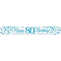 Sparkling Fizz 80th Blue Banner (270cm) Pk 1