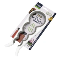 Jar Opener Tool 4 in 1 -White with Grey - 22.6cm x 9cm x 2cm